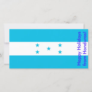 Happy Holidays card with flag of Honduras