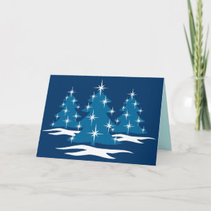 Happy Holidays Cards Classic Blue Christmas Cards