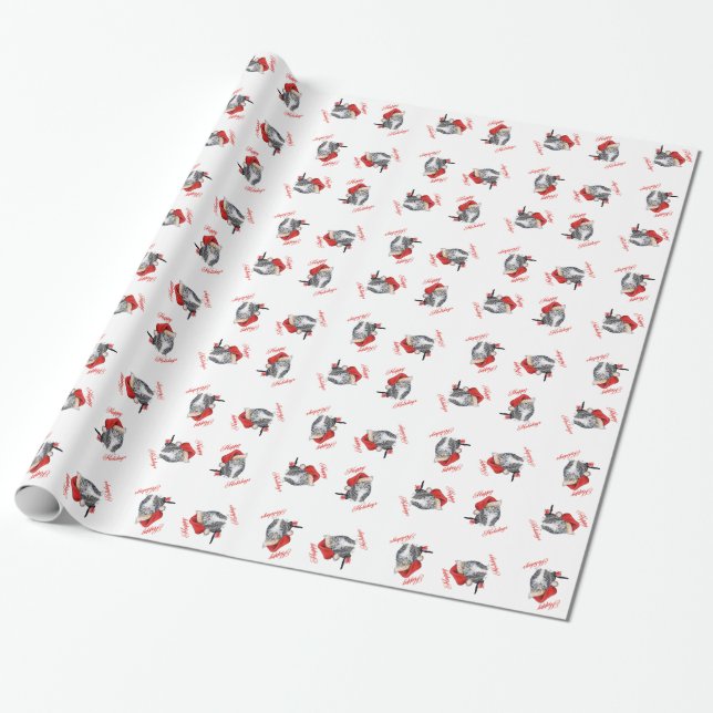 Happy Holidays CAT Wrapping Paper (Unrolled)