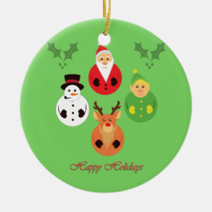 Happy Holidays! Ceramic Tree Decoration