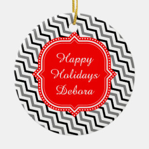 Happy Holidays Ceramic Tree Decoration