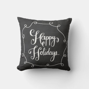 Happy Holidays Chalkboard Cushion
