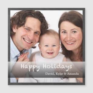 Happy Holidays Chalkboard Personalised with Photo