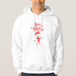 "Happy Holidays Cheerful Snowman Hoodie" Hoodie