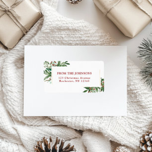 Happy Holidays-Christmas Address Label