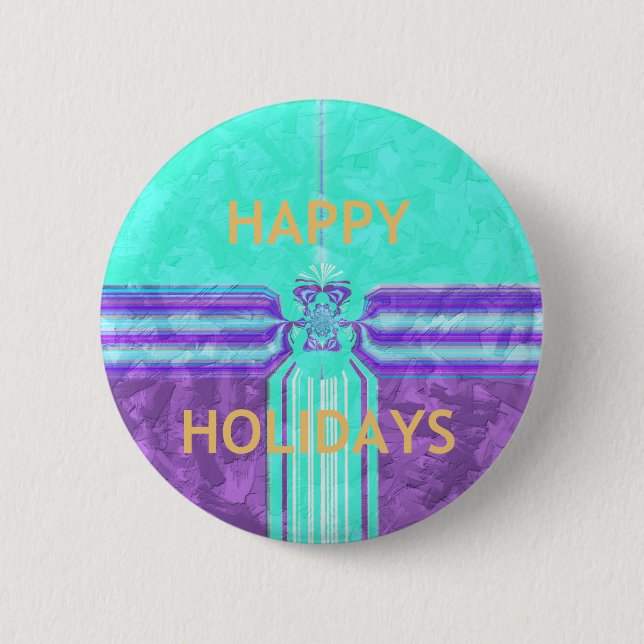 Happy Holidays Christmas away from home 6 Cm Round Badge (Front)