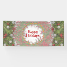 Happy Holidays Christmas Banner