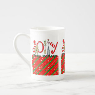 Happy Holidays Christmas Believe China Mug