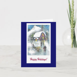 Happy Holidays Christmas Church note card