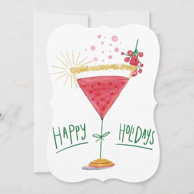 happy holidays christmas cocktail (Front)