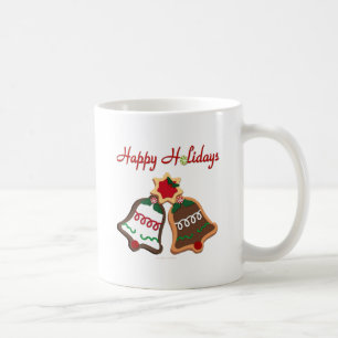 Happy Holidays Christmas Cookie Bells Coffee Mug