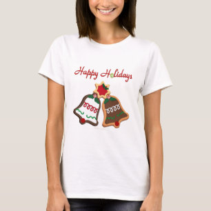 Happy Holidays Christmas Cookie Bells T-Shirt