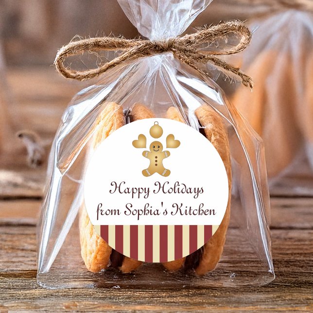 Happy Holidays Christmas Cookie Homemade Label (Creator Uploaded)