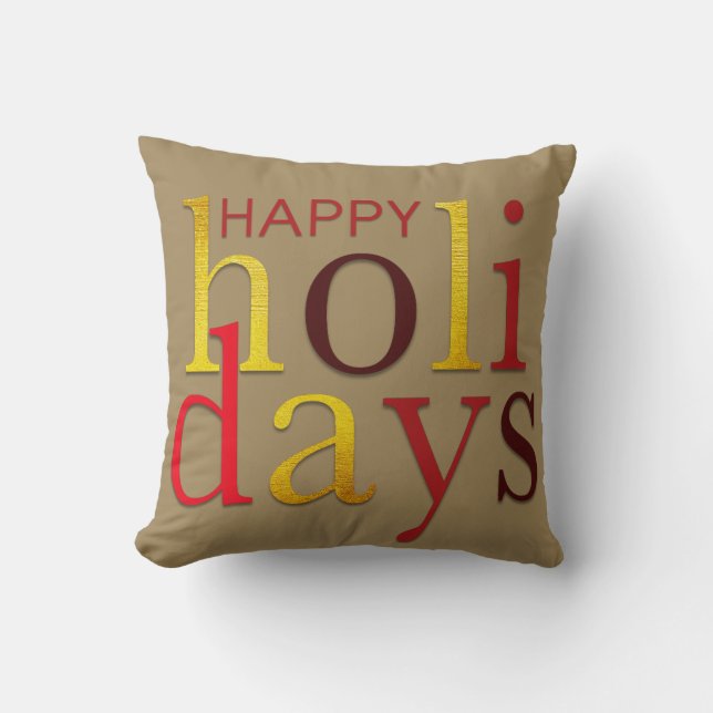  Happy Holidays Christmas  Cushion (Front)