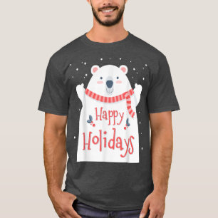 Happy Holidays - Christmas design with polar bear T-Shirt