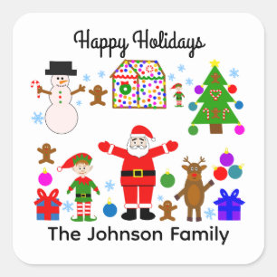 Happy Holidays Christmas Gathering #1 Stickers