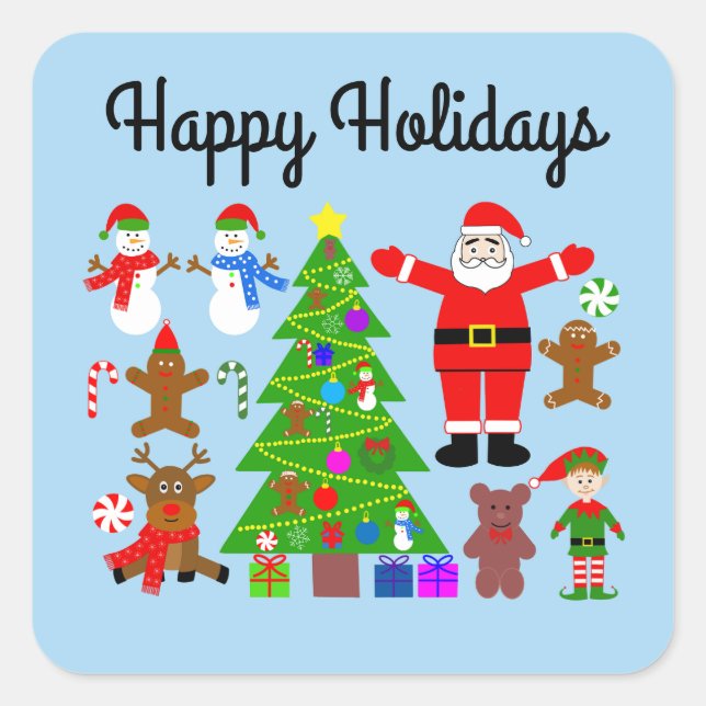 Happy Holidays Christmas Gathering #3-2 Stickers (Front)