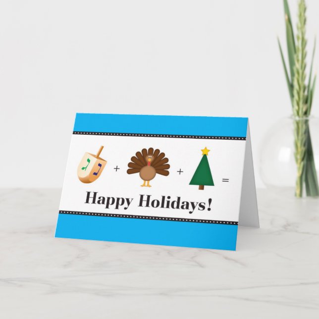 Happy Holidays (Christmas, Hanukkah, Thanksgiving) Holiday Card (Front)