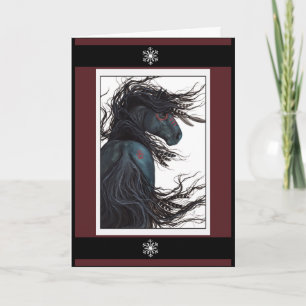 Happy Holidays Christmas Horse Card by Bihrle