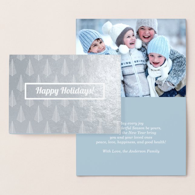 Happy Holidays. Christmas Luxury Real Foil Card (Display)