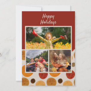 Happy Holidays Christmas Modern Watercolor 3 Photo