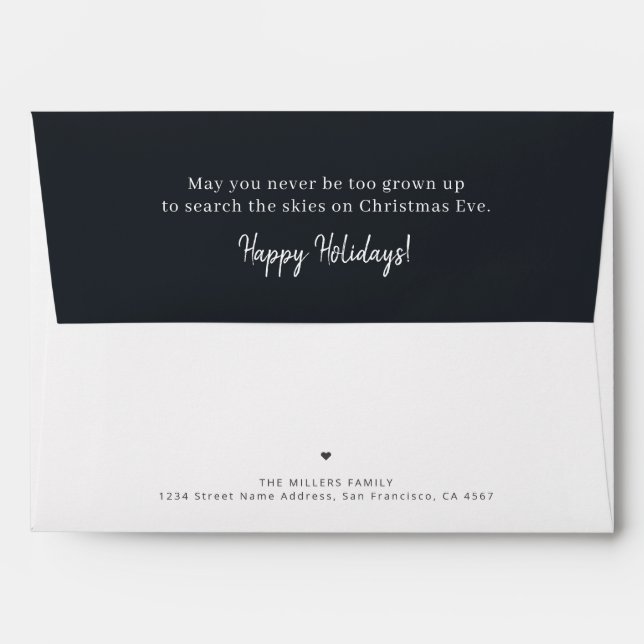 Happy Holidays Christmas Money Envelope (Back (Top Flap))