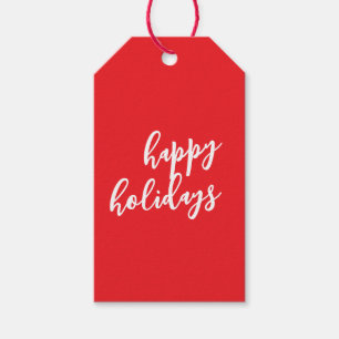 Happy Holidays Christmas New Year Season Message Gift Tags