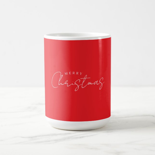 Happy Holidays Christmas New Year Season Red Coffee Mug (Center)