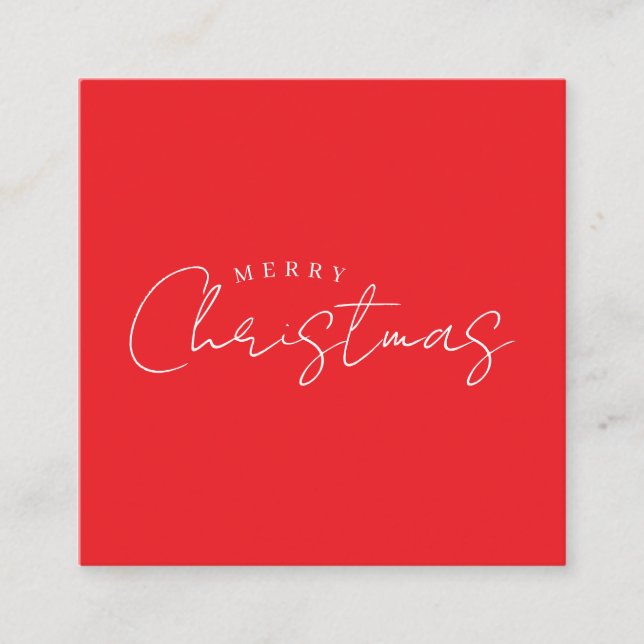 Happy Holidays Christmas New Year Season Red Enclosure Card (Front)