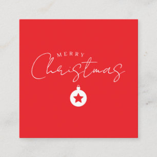 Happy Holidays Christmas New Year Season Red Enclosure Card