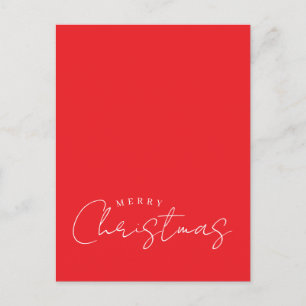 Happy Holidays Christmas New Year Season Red Holiday Postcard