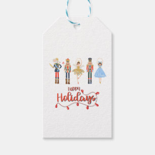 Happy Holidays Christmas Nutcracker Ballet Gift Tags
