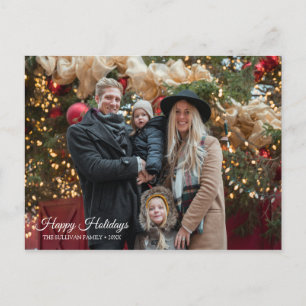 Happy Holidays Christmas Photo Greeting Postcards