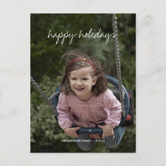 Happy Holidays Christmas Photo Holiday Custom kids (Front)