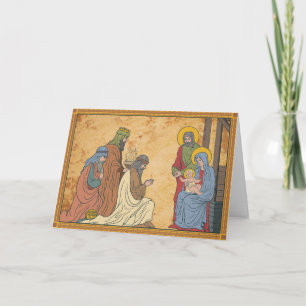 Happy Holidays Christmas Religious Nativity Holiday Card