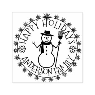 Happy Holidays Christmas  Self-inking Stamp