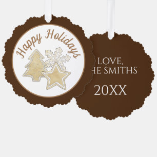 Happy Holidays Christmas Sugar Cookies Bakery Tree Decoration Card