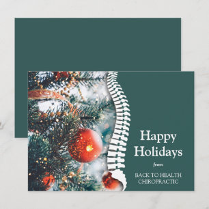 Happy Holidays Christmas Tree Chiropractic Holiday Card
