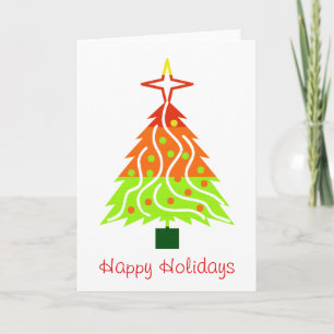 Happy Holidays Christmas Tree Holiday Card