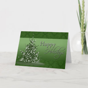 Happy Holidays Christmas Tree Xmas Blank Inside Ho Holiday Card