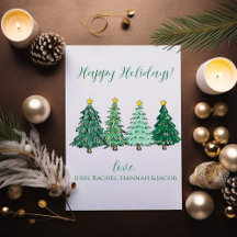 Happy Holidays Christmas Trees