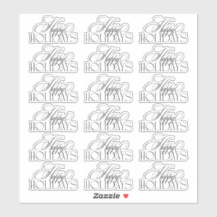 Happy Holidays Christmas Vinyl Stickers