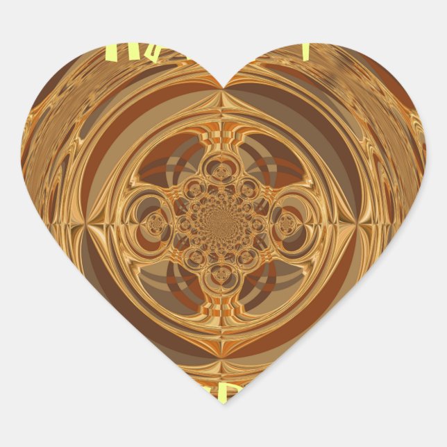 Happy Holidays Circle Art Print/Design Heart Sticker (Front)