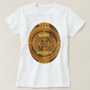 Happy Holidays Circle Art Print/Design T-Shirt