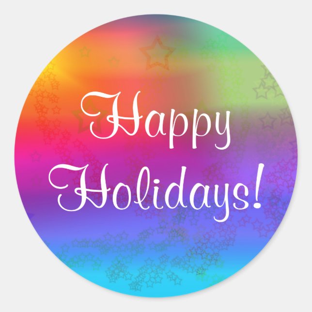 Happy Holidays! Classic Round Sticker (Front)