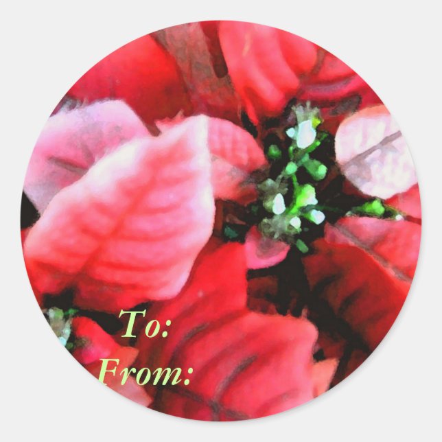 Happy Holidays_ Classic Round Sticker (Front)