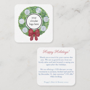 Happy Holidays Client Thank You Coupon Code Card