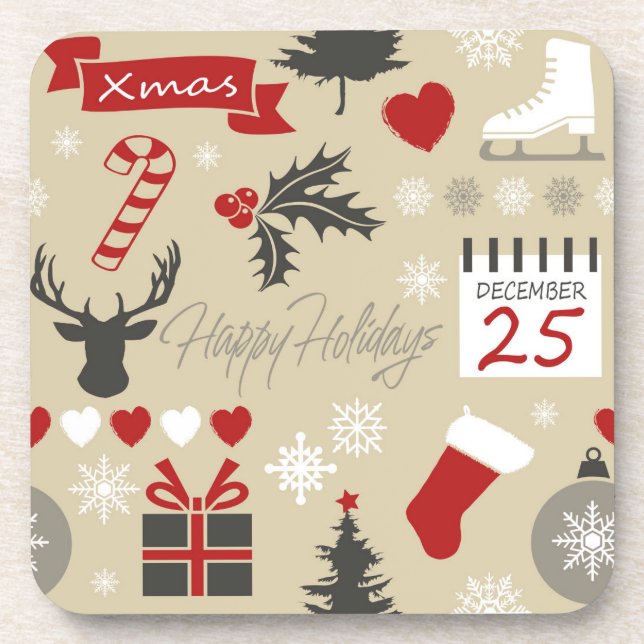 Happy Holidays Coaster (Front)