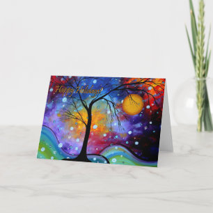 Happy Holidays Colorful Art Greeting Card MADART