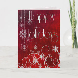 Happy Holidays Contemporary Holiday Card